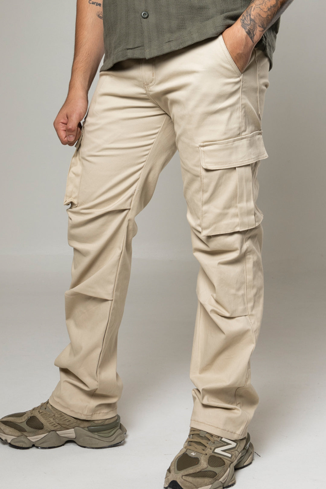 Pantalon Cargo Recto En Dril