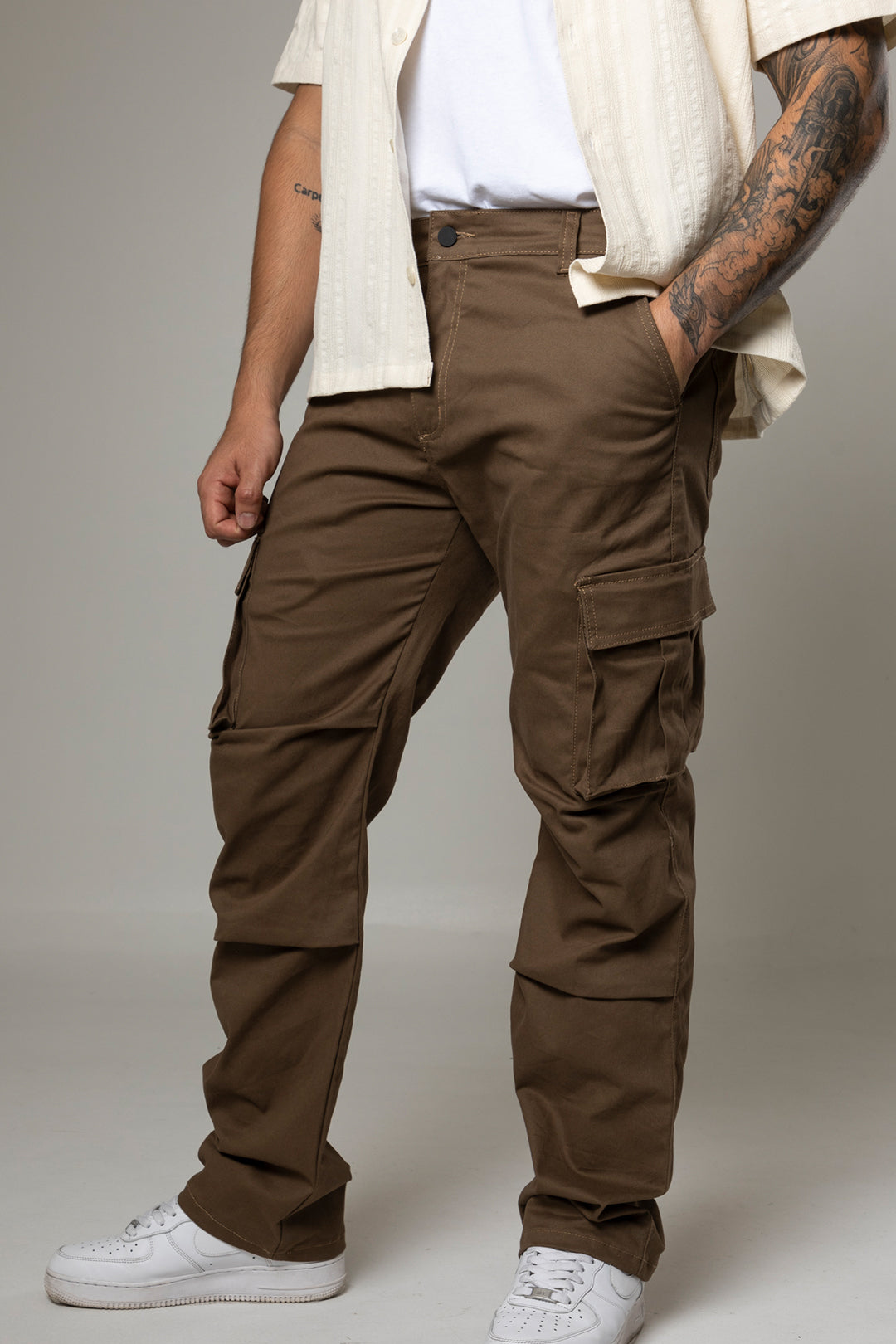 Pantalon Cargo Recto En Dril