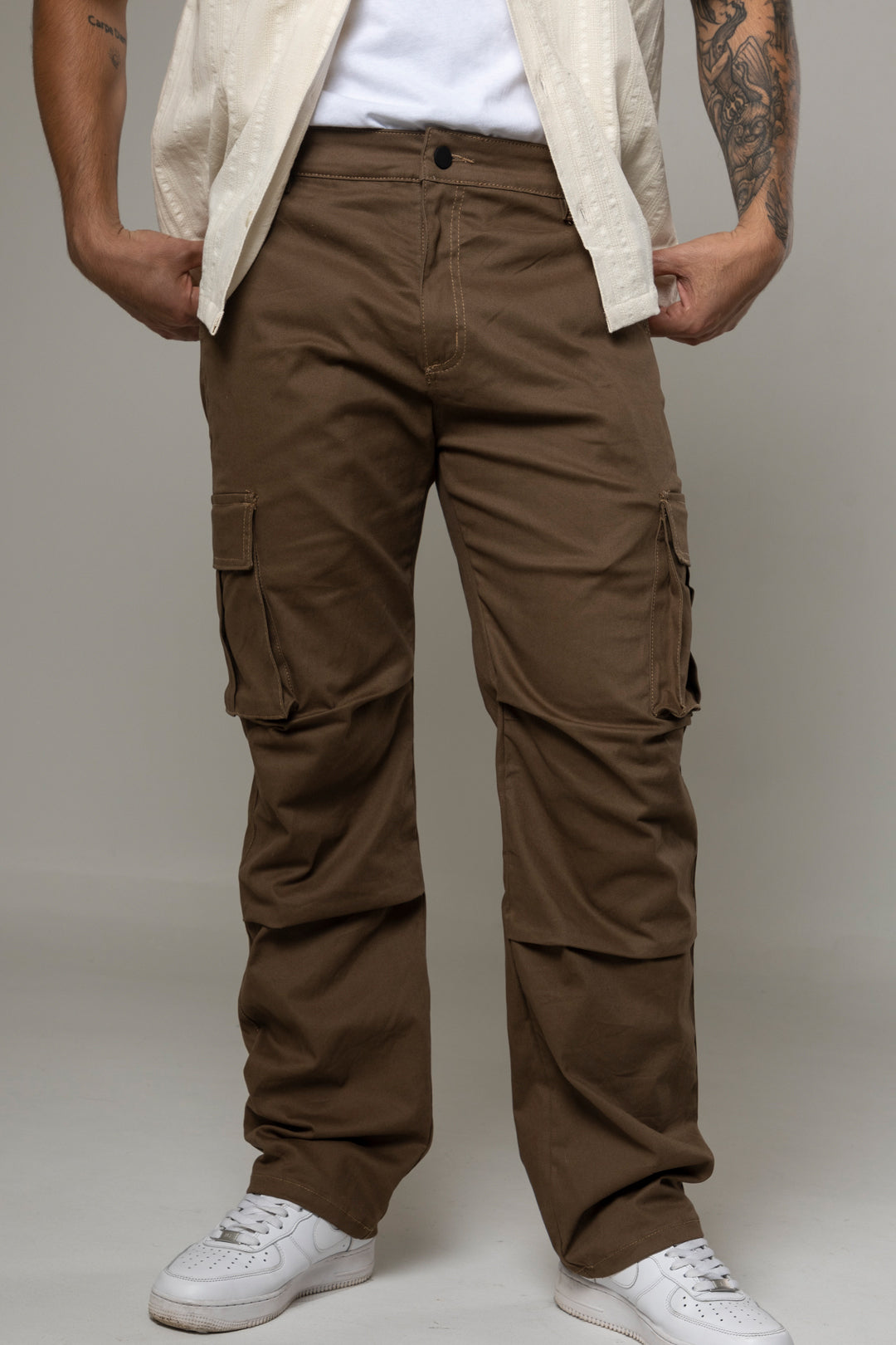 Pantalon Cargo Recto En Dril