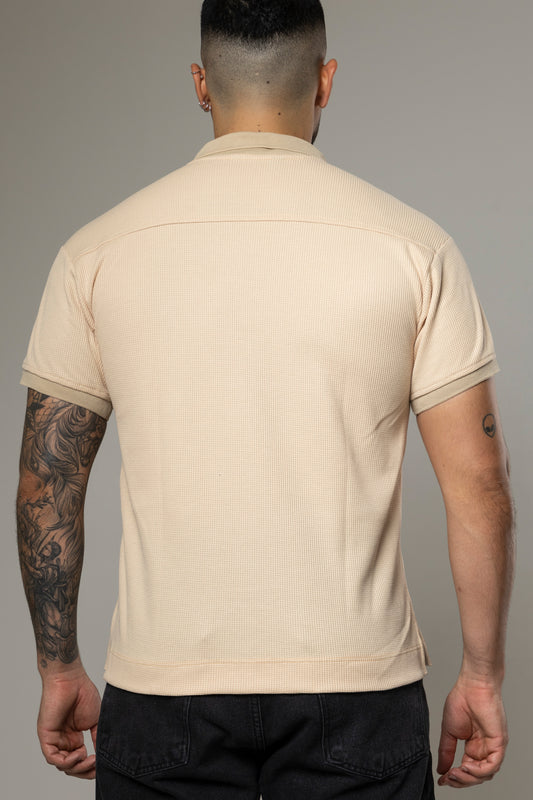 Camiseta Tipo Polo Texturizada