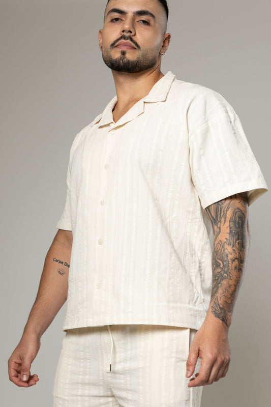 Camisa Lino Texturizada
