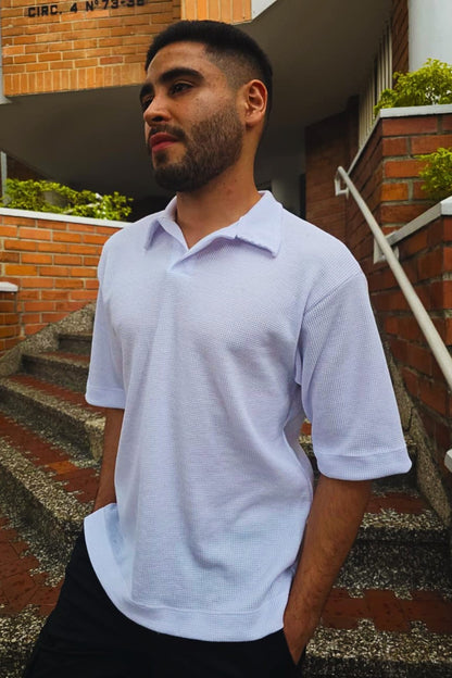 Camiseta Polo Texturizada Interlok