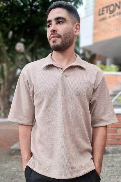 Camiseta Polo Texturizada Interlok